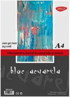 Bloc A4 - 24 File - Acuarela