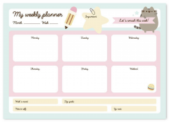 Planner saptamanal A4 - Pusheen - Blue