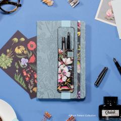 Semn de carte - Bookaroo Pen Pouch - V&A Kilburn Black Floral thumbnail