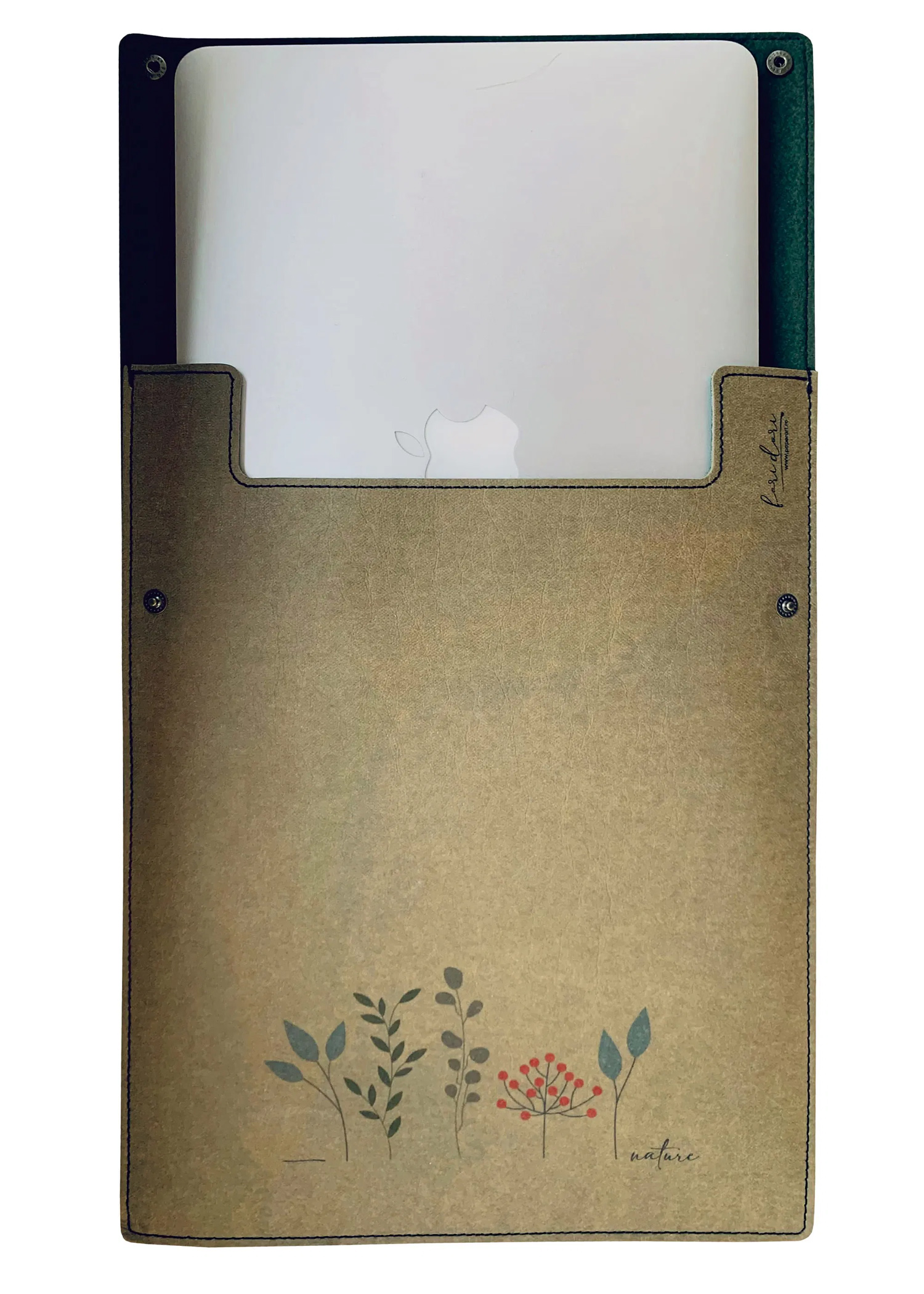 Husa laptop - Fori Dori Laptop Sleeve - Taiga & Vintage Green