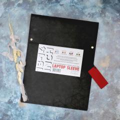 Husa laptop - Fori Dori Laptop Sleeve - Black & Vintage Red thumbnail