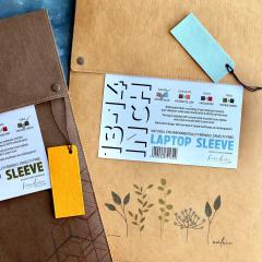 Husa laptop - Fori Dori Laptop Sleeve - Chocolate & Vintage Yellow thumbnail