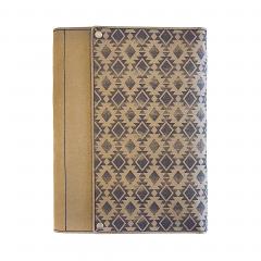 Husa tableta cu buzunare multifunctionale, notes si pix din materiale reciclate - Olive