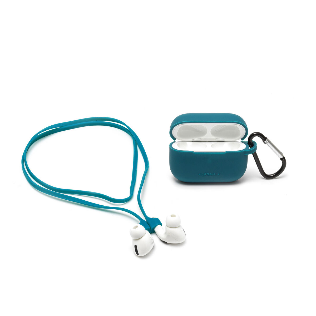 Accesorii casti - Case and Cord Set for AirPods Pro, Petrol Blue