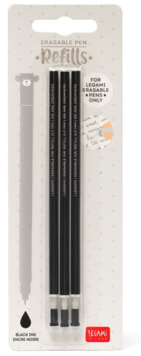 Set 3 rezerve pix - Legami Erasable Pen - Black