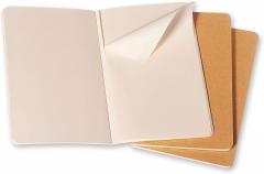Set 3 caiete - Moleskine Cahier - Large, Plain - Kraft Brown thumbnail