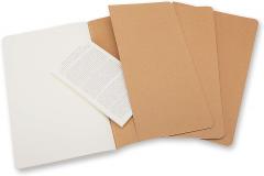 Set 3 caiete - Moleskine Cahier - Large, Plain - Kraft Brown thumbnail