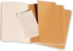 Set 3 caiete - Moleskine Cahier - Large, Ruled - Kraft Brown thumbnail