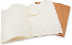 Set 3 caiete - Moleskine Cahier - Large, Ruled - Kraft Brown thumbnail