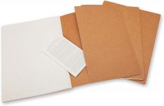 Set 3 caiete - Moleskine Cahier - Large, Ruled - Kraft Brown thumbnail
