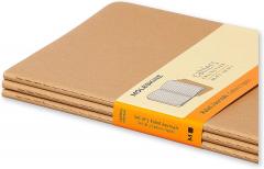 Set 3 caiete - Moleskine Cahier - Large, Ruled - Kraft Brown thumbnail