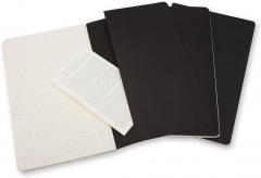 Set 3 caiete - Moleskine Cahier - Large, Squared - Black thumbnail