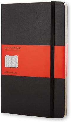 Carnet - Moleskine Address Book - Hard Cover, Large, Alphabetical Tabs - Black