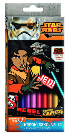 Creioane colorate -  Star Wars Rebels, 12 culori