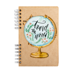 Carnet A5 - Blank - Travel The World