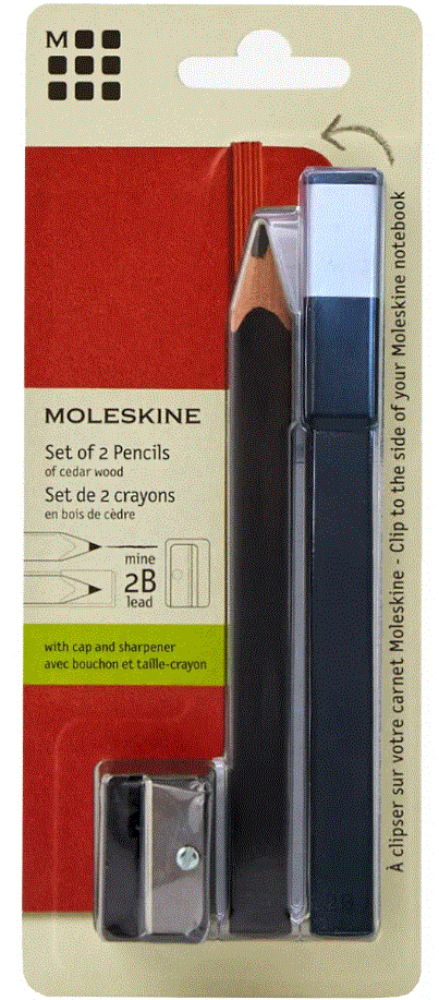 Set 2 creioane grafice Moleskine (2B) + ascutitoare