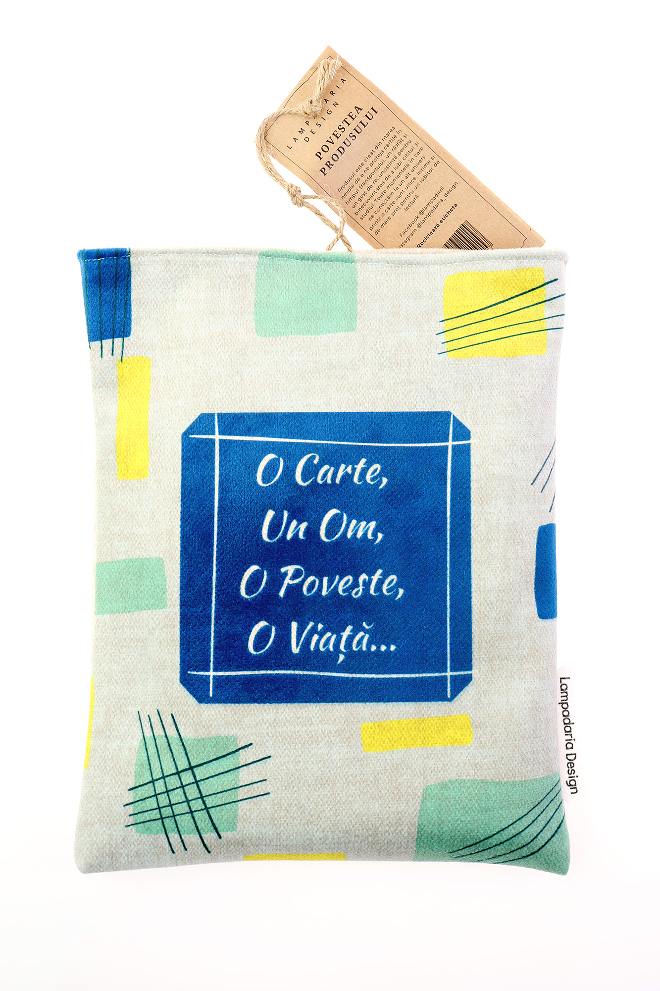 Husa pentru carte - Blue Shapes