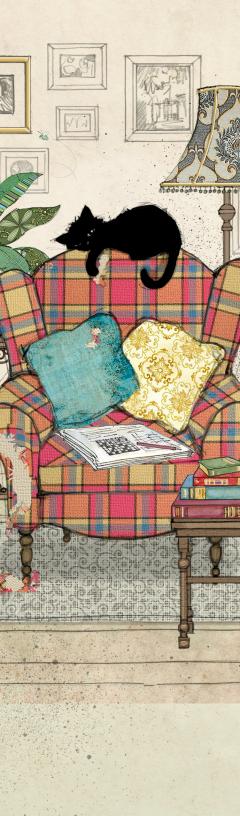 Semn de carte - Bug Art - Chaton fauteuil