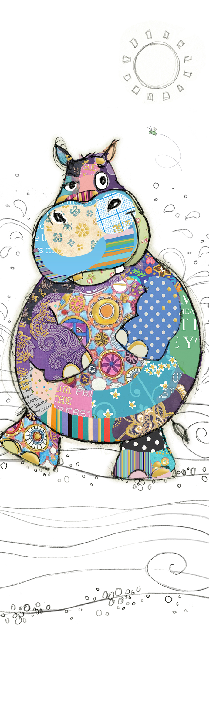 Semn de carte - Hippopotame