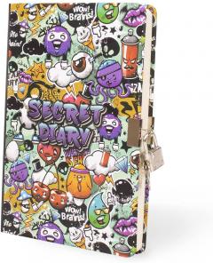 Jurnal cu lacat - Graffti, 15 X 21 cm