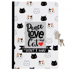 Jurnal cu lacat - Pisici, A5