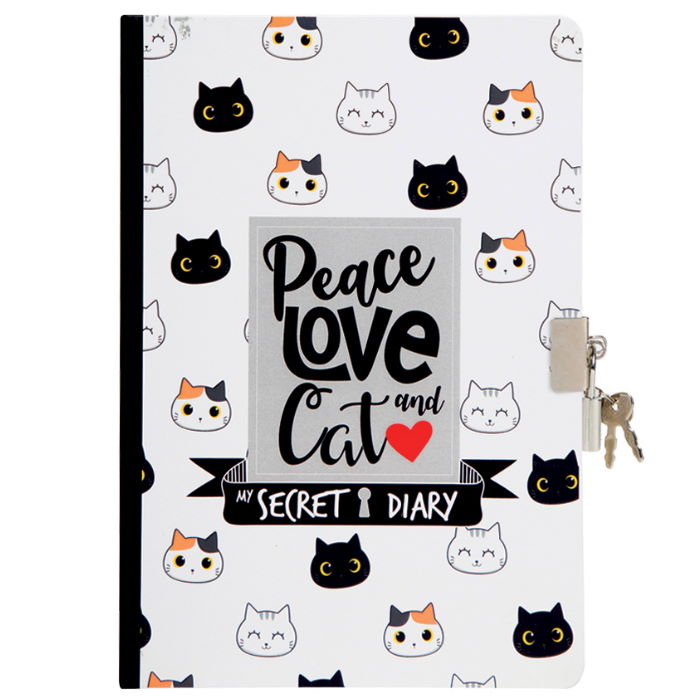 Jurnal cu lacat - Pisici, A5