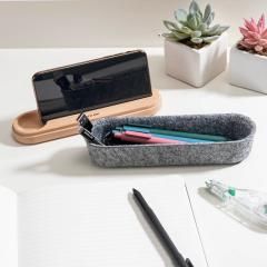 Penar cu suport pentru telefon - Felt Pencil Case thumbnail