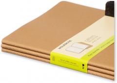 Set 3 caiete - Moleskine Cahier - X-Large, Plain - Kraft Brown thumbnail