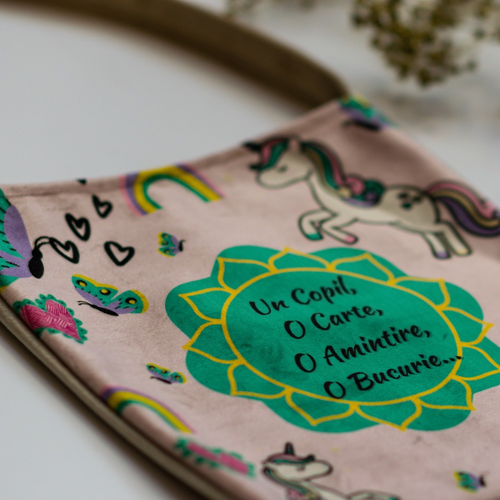 Husa de carte / Traistuta copii – Unicorni