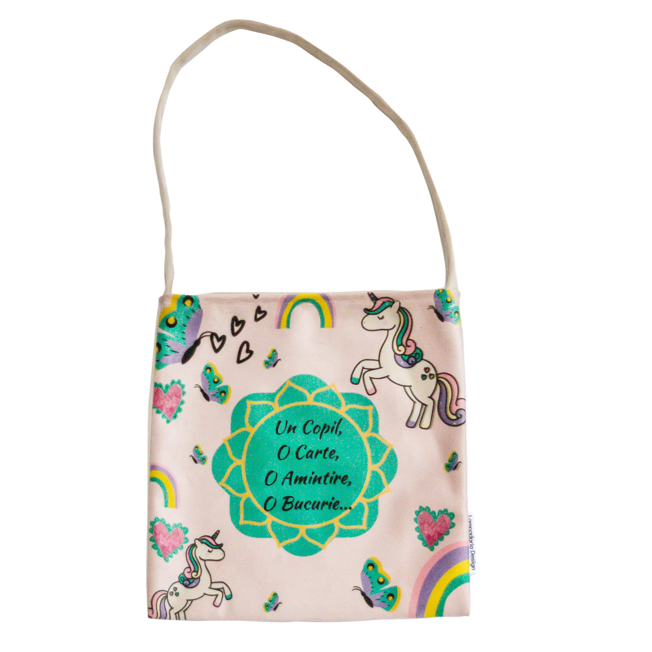 Husa de carte / Traistuta copii – Unicorni