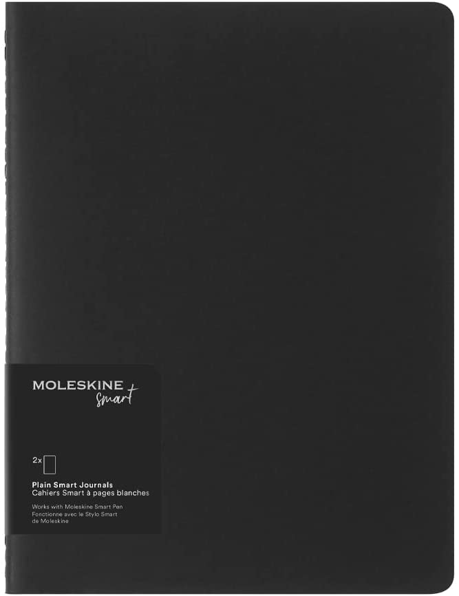 Set 2 caiete - Moleskine Smart - Extra Large, Cardboard Cover, Plain - Black