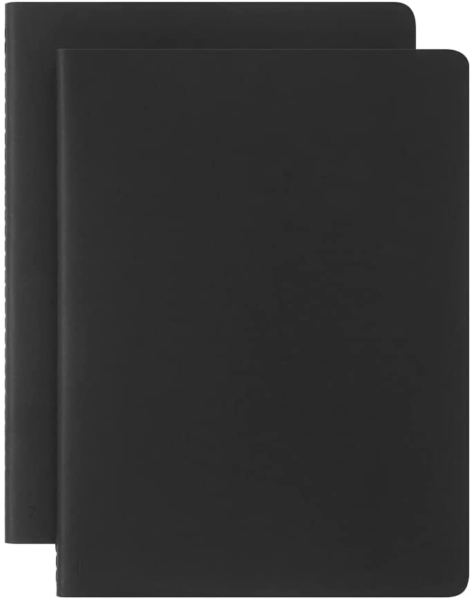 Set 2 caiete - Moleskine Smart - Extra Large, Cardboard Cover, Plain - Black