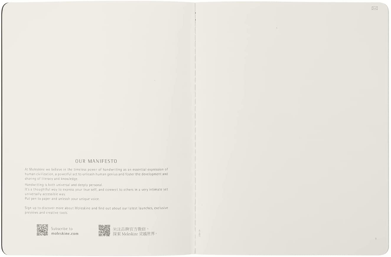 Set 2 caiete - Moleskine Smart - Extra Large, Cardboard Cover, Plain - Black