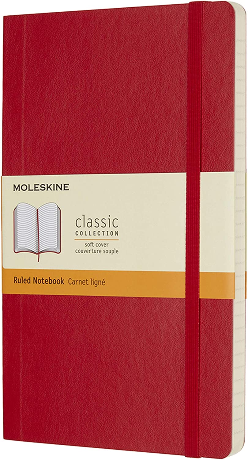 Carnet - Moleskine Classic - Large, Soft Cover, Ruled - Scarlet Red