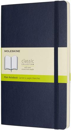 Carnet - Moleskine Classic - Large, Plain, Soft Cover - Sapphire Blue