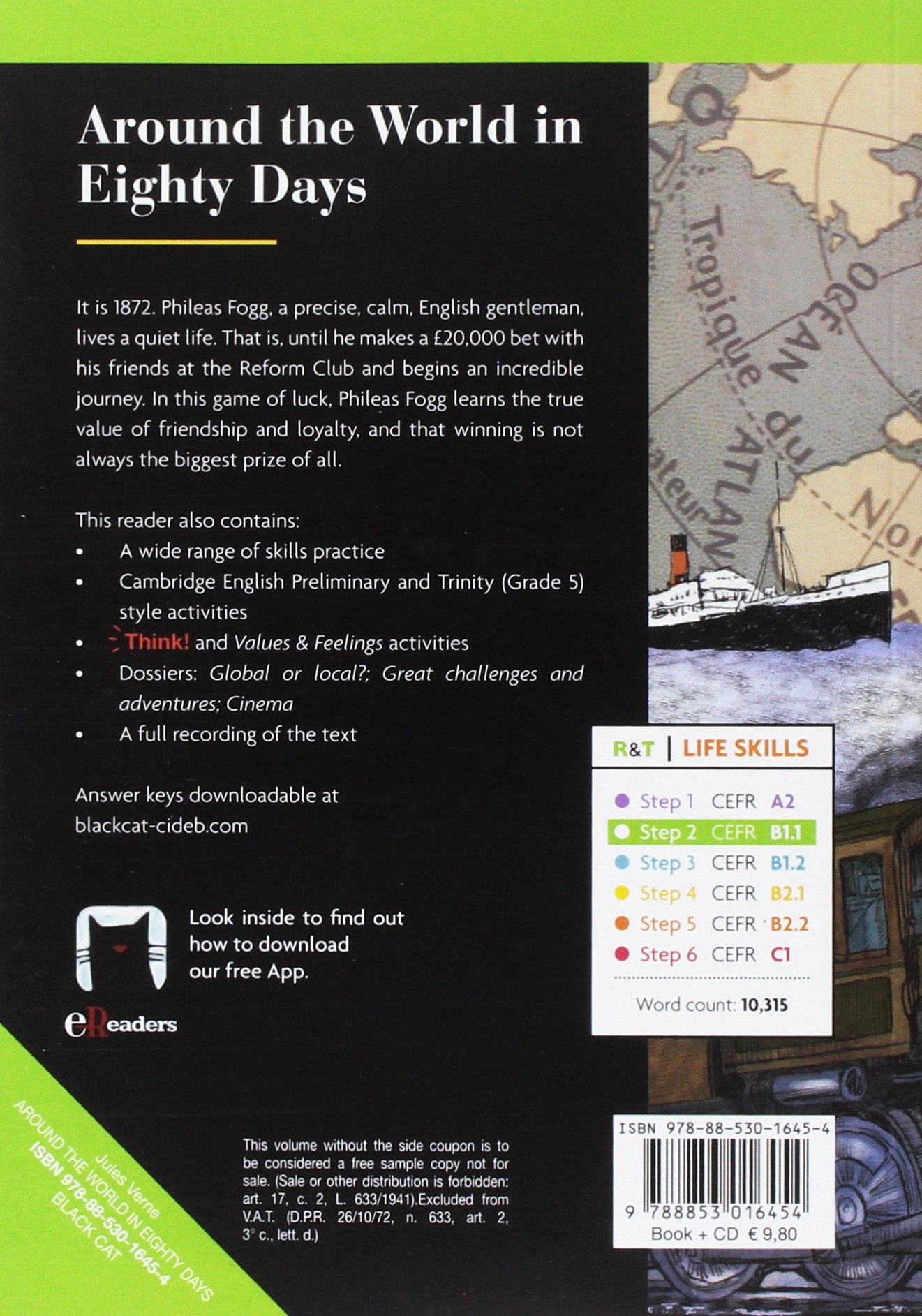 Reading & Training - Life Skills: Jules Verne - Around the World in Eighty Days + CD