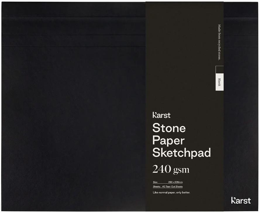 Carnet schite - Medium, Blank - Stone Paper - Black
