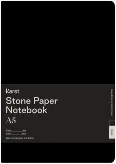 Carnet A5 - Stone Paper - Softcover, Blank - Black