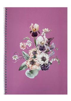 Caiet - Pink Bouquet - A4 matematica, spirala, 80 file