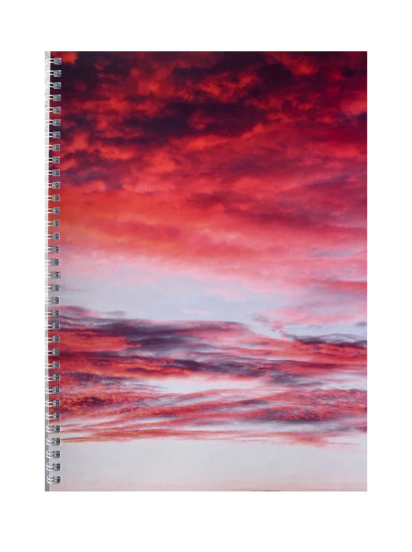 Caiet - Vibrant Sunset - A4 dictando, 80 file, spirala