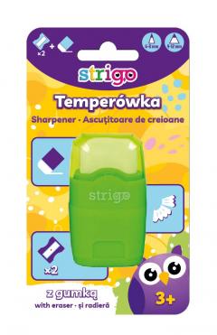 Ascutitoare dubla cu radiera - 6 culori thumbnail