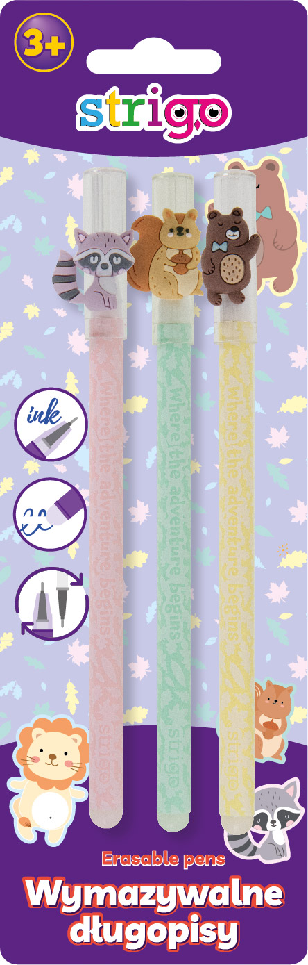 Set 3 pixuri cu cerneala termosensibila - Adventure