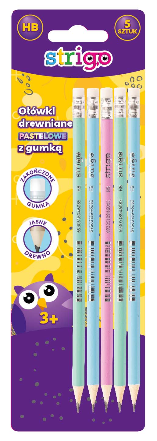 Set 4 creioane pastel HB