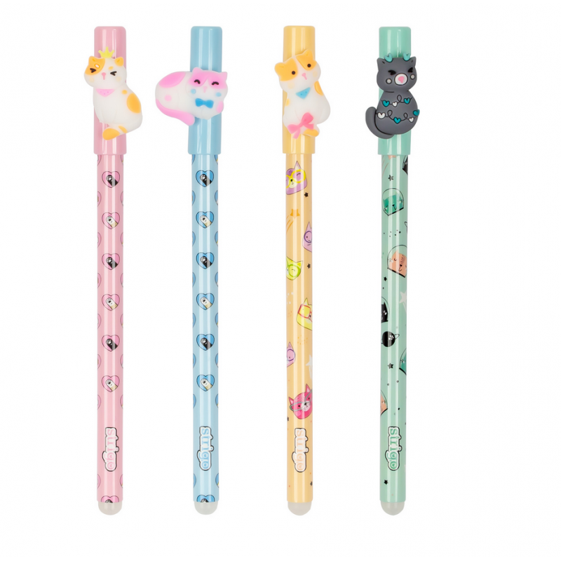 Pix cu cerneala cu stergere - Pisica - 4 modele