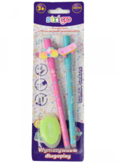 Set 2 pixuri cu cerneala termosensibila si radiera - Strigo