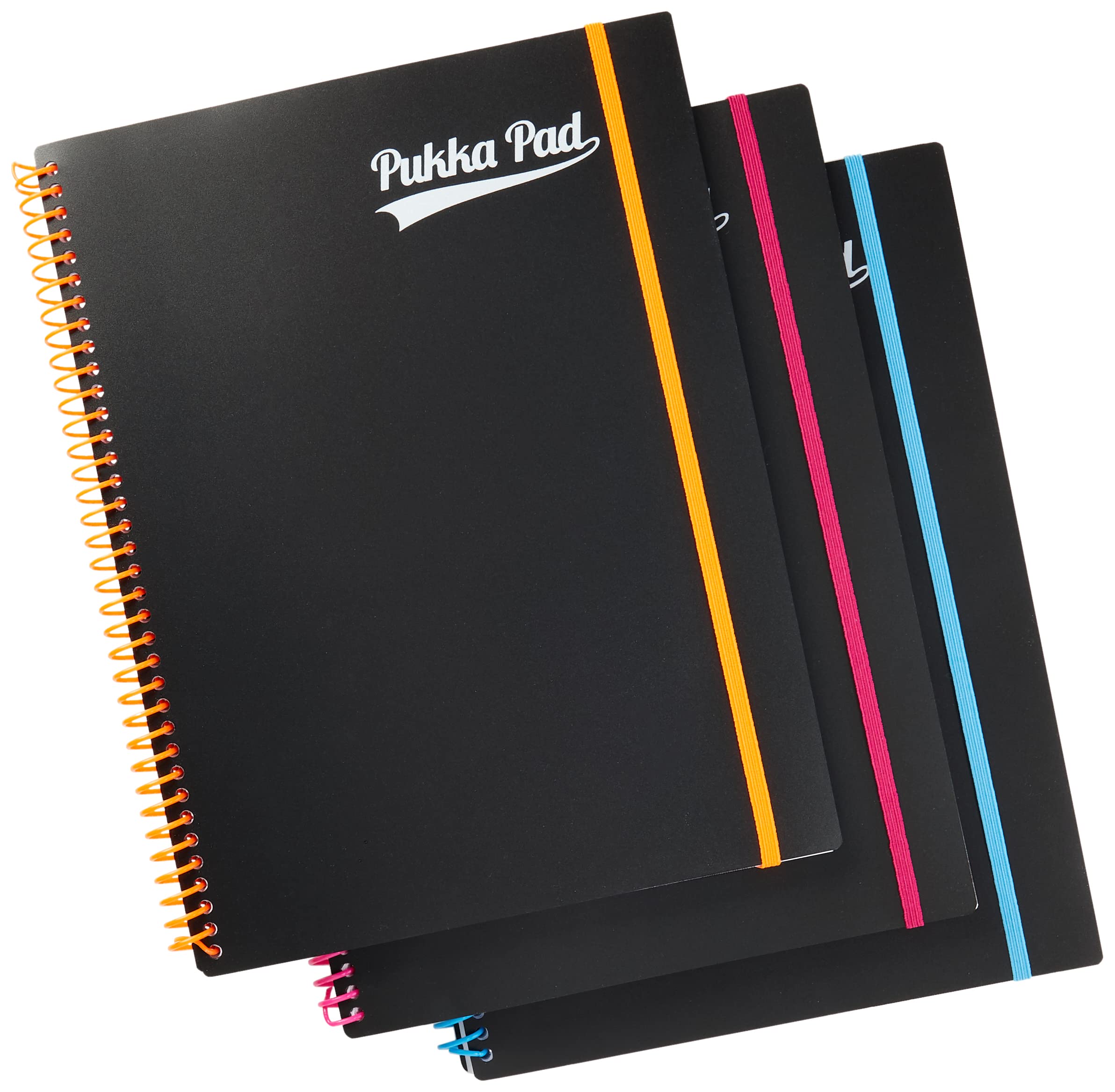 Set 3 caiete cu spirala - Neon - Multicolor