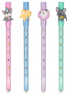 Pix cu cerneala cu stergere - Catelusi - 4 modele