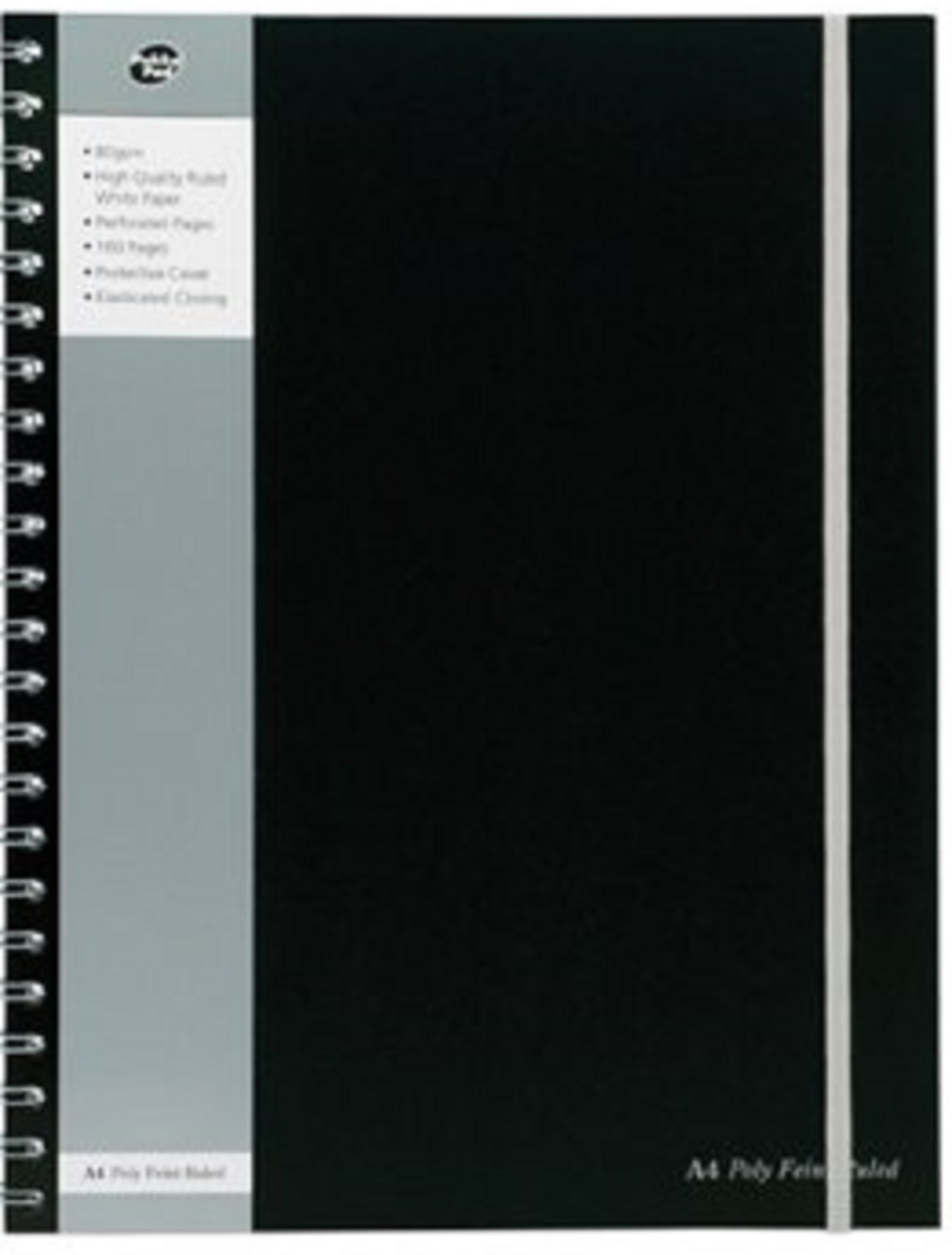 Caiet A4 cu spirala dubla - Negru