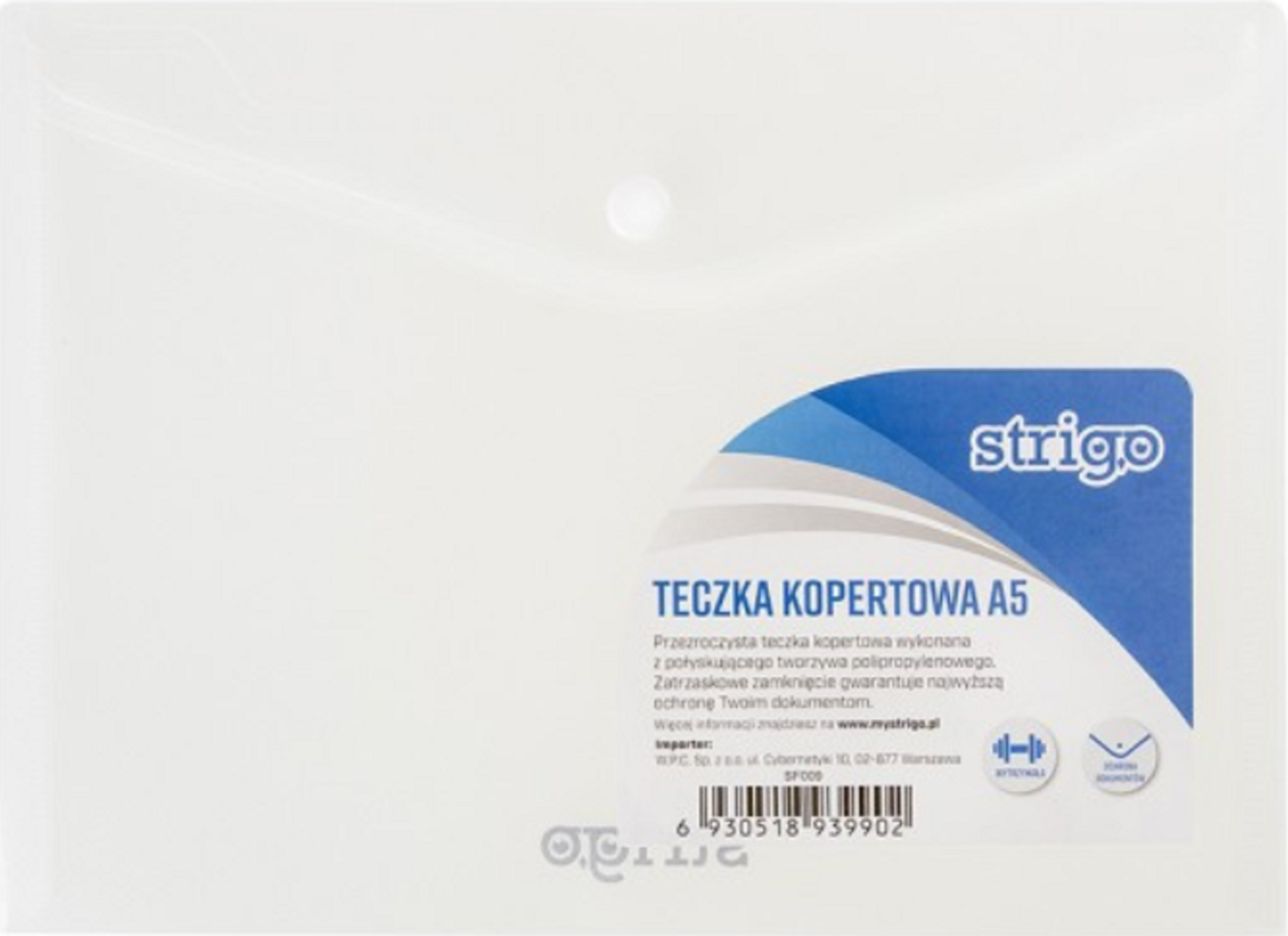 Mapa din plastic - A5 - Horizontal - Transparent