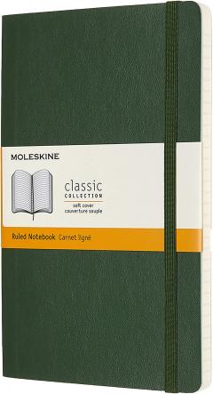 Carnet - Moleskine Classic - Large, Soft Cover, Ruled - Myrtle Green